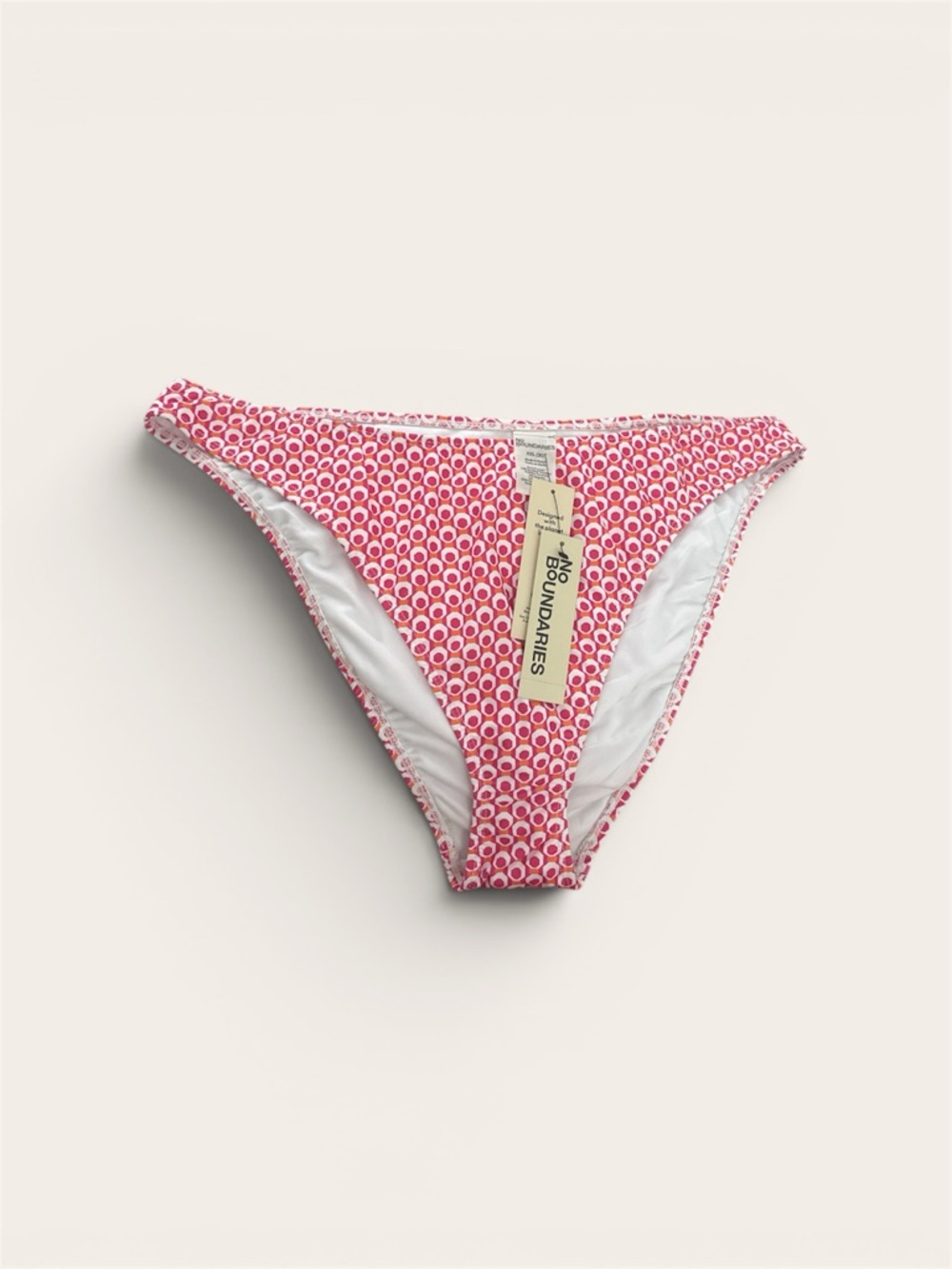 NWT No Boundaries Hot Pink Geometric Print Bikini Bottoms